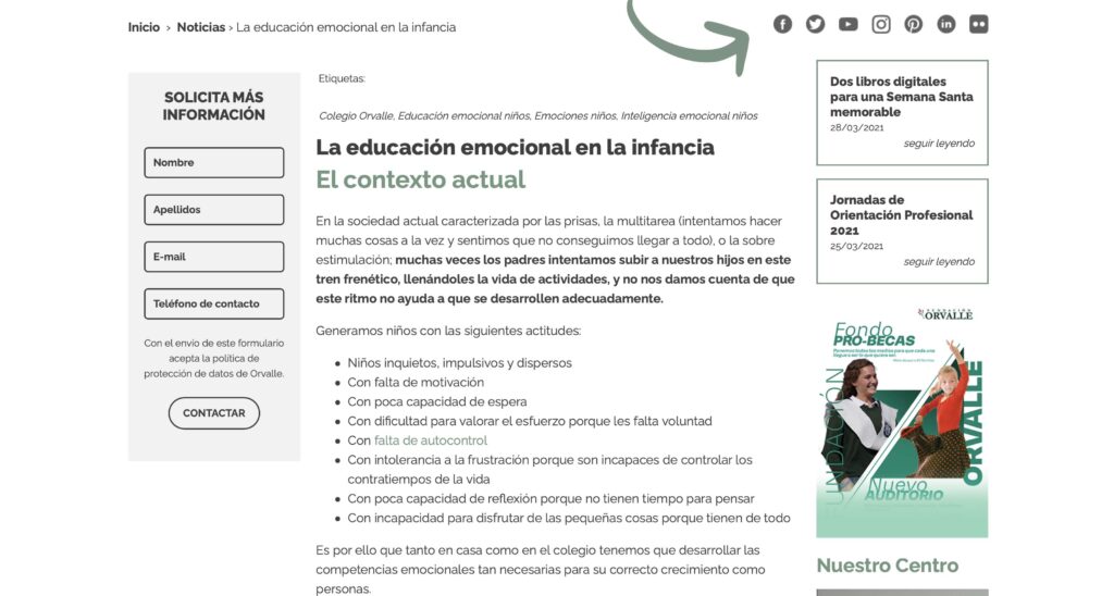 Nueve ideas para aprovechar la página web de Orvalle