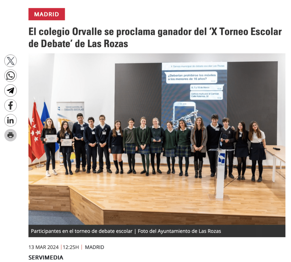 5 alumnas se proclaman campeonas del X Torneo Escolar de Debate