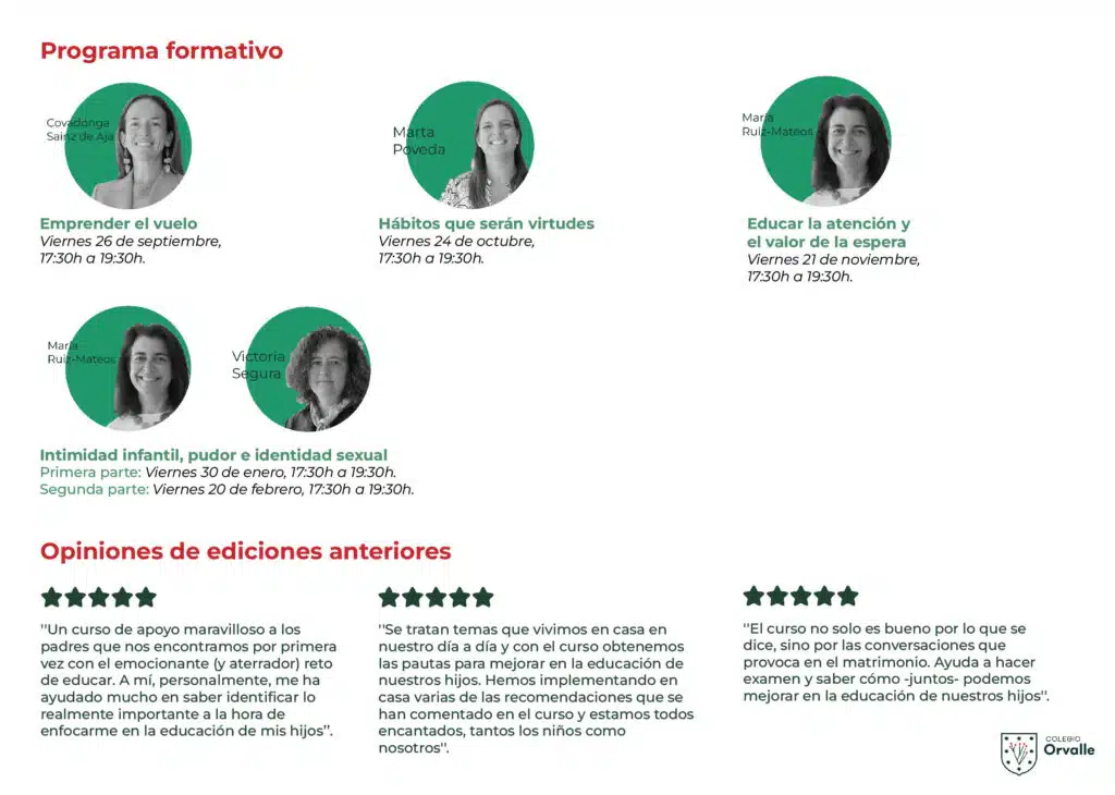 Programa Coordenadas: formación pionera para padres de Infantil 1 Programa Coordenadas: formación pionera para padres de Infantil