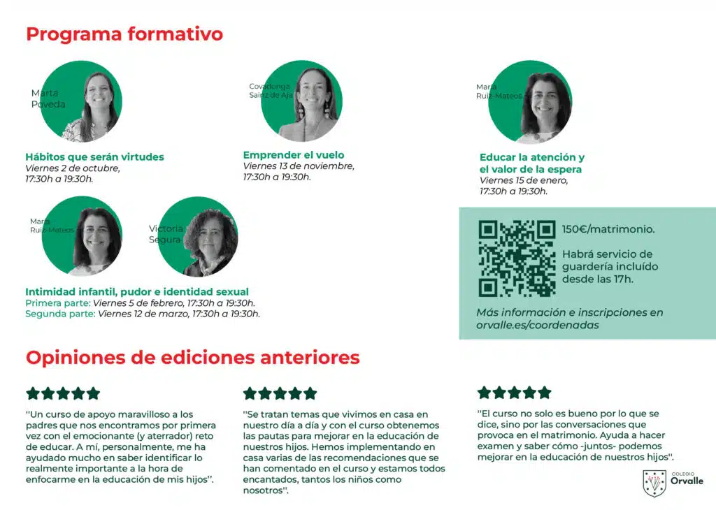 Programa Coordenadas para padres de Infantil 1 Programa Coordenadas para padres de Infantil